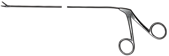 Product Spectrum Micro Laryngeal Scissor, 230mm Shaft Length, Curved up 45 Degrees, 4mm Micro Tip | SAH.770025 Image