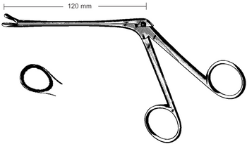 Product Spectrum Watson-Williams Nasal Cutting Forcep, 4.75" (120 mm) Working Length, Straight, 9 mm Wide Round Jaws | SAH.770030 Image