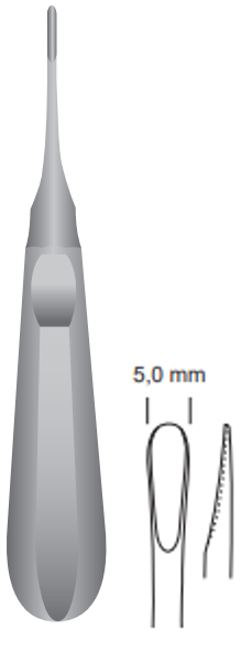 Product Spectrum Dental Luxator, Straight, Thin Handle, 5mm Tip | SAH.790111 Image