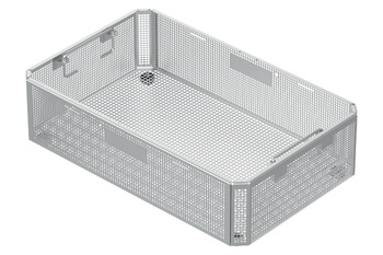 Product Vet Spectrum EverGreen 3/4 Standard Sterilization Container Basket, Perforated (405x253x80mm) | SAH.K3750 Image