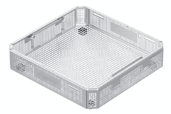 Product Vet Spectrum EverGreen 1/2 Standard Sterilization Container Basket, Perforated (244x253x40mm) | SAH.K3752 Image
