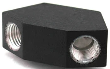 Product VOI Y-Block, 1/8" NPT FML Inlet X 2, 1/4" FML Outlets | YO-244-BLOCK Image