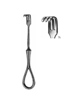Product Vet Spectrum Volkmann Retractor, 4.5in (11.5cm), 3 Prongs, Blunt | SAH.760331 Image