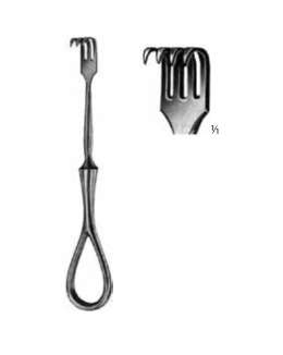 Product Vet Spectrum Volkmann Retractor, 4.5in (11.5cm), 4 Prongs, Sharp | SAH.760332 Image