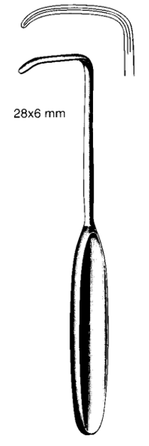 Product Spectrum Lahey Retractor, 7.5in (19cm), Thin Lip Working End, 28x6mm | SAH.20-1161 Image
