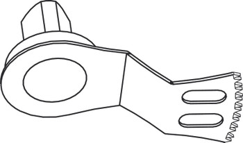 Product Aesculap Cranked Saw Blade for GB128R 11mm x 16mm x 0.5mm, 0.7mm incision width | GC580R Image