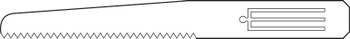 Product Aesculap Reciprocating Saw Blade, Sterile, 43mm x 7.5mm x 0.7mm, 0.9mm incision width | GC766R Image