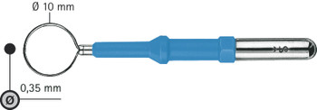 Product Aesculap Wire Loop Electrode, Monopolar, Straight, 55mm (2.25in), 10mm Diameter,  Short Shaft: 4mm Diameter | GK116R Image