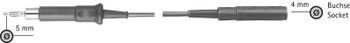 Product Aesculap Monopolar Connecting Cable, 3.5m, plug 5mm diameter, socket 4mm diameter | GK239 Image