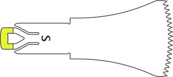 Product Aesculap ELAN 4 Sagittal Saw Blade 20mm x 15mm x 0.3mm, pkg/5 | GP495R Image