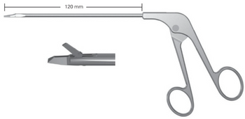 Product Vet Spectrum Arthroscopic Scissor Punch Forcep, 4.75in (120mm), Curved to the Right, 0.8mm Tip Width | SAH.A-700024 Image