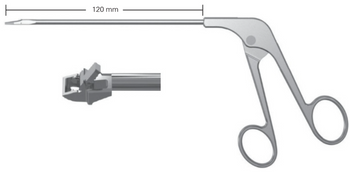 Product Vet Spectrum Arthroscopic Backwards Punch Forcep, 4.75in (120mm), Straight, Right Side, 2.3mm Tip Width | SAH.A-700026 Image