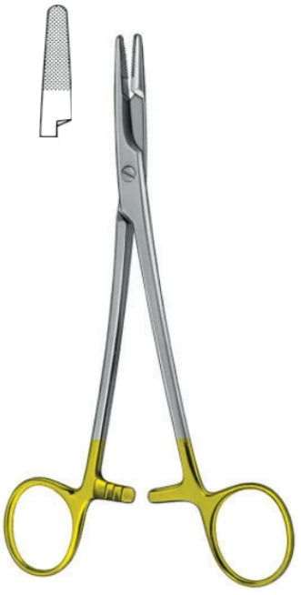 Product Vet Spectrum Olsen-Hegar Needle Holder, 6.75in. (17cm), Heavy Pattern, TC, Left-Handed | SAH.710667LH Image