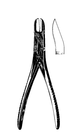 Product Spectrum Pinces coupantes osseuses Ruskin-Liston, 7 po (18 cm), angulées, double action Image