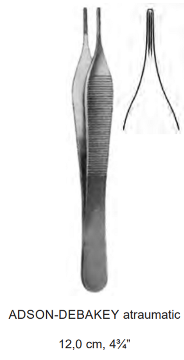 Product Spectrum Adson-Debakey Forcep, 4.75", Atraumatic Serrated Jaw | SAH.30-1100 Image