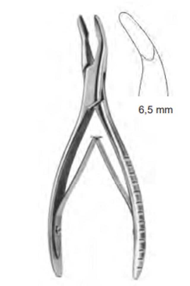 Product Spectrum Mead Bone Rongeur, 6.5" (16.5cm), Curved, Single Action, 6.5mm Jaw | SAH.731716 Image
