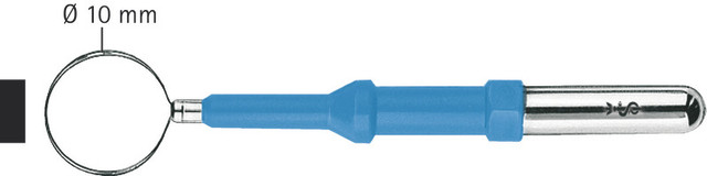 Product Aesculap Band Loop Electrode, Monopolar, Straight, 55mm (2.25in), 10mm Diameter,  Short Shaft: 4mm Diameter | GK117R Image
