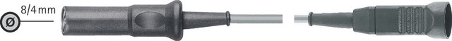 Product Aesculap Bipolar Connecting Cable, 3.5m, Erbe/Storz, Euro Flat Plug, Connection Equipment Side: 8/4mm Dia. | GK185 Image