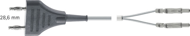 Product Aesculap Bipolar Connecting Cable, 4m, Valleylab/Landolt, Connection Equipment Side: Pin Spacing 28.6mm | GK195 Image