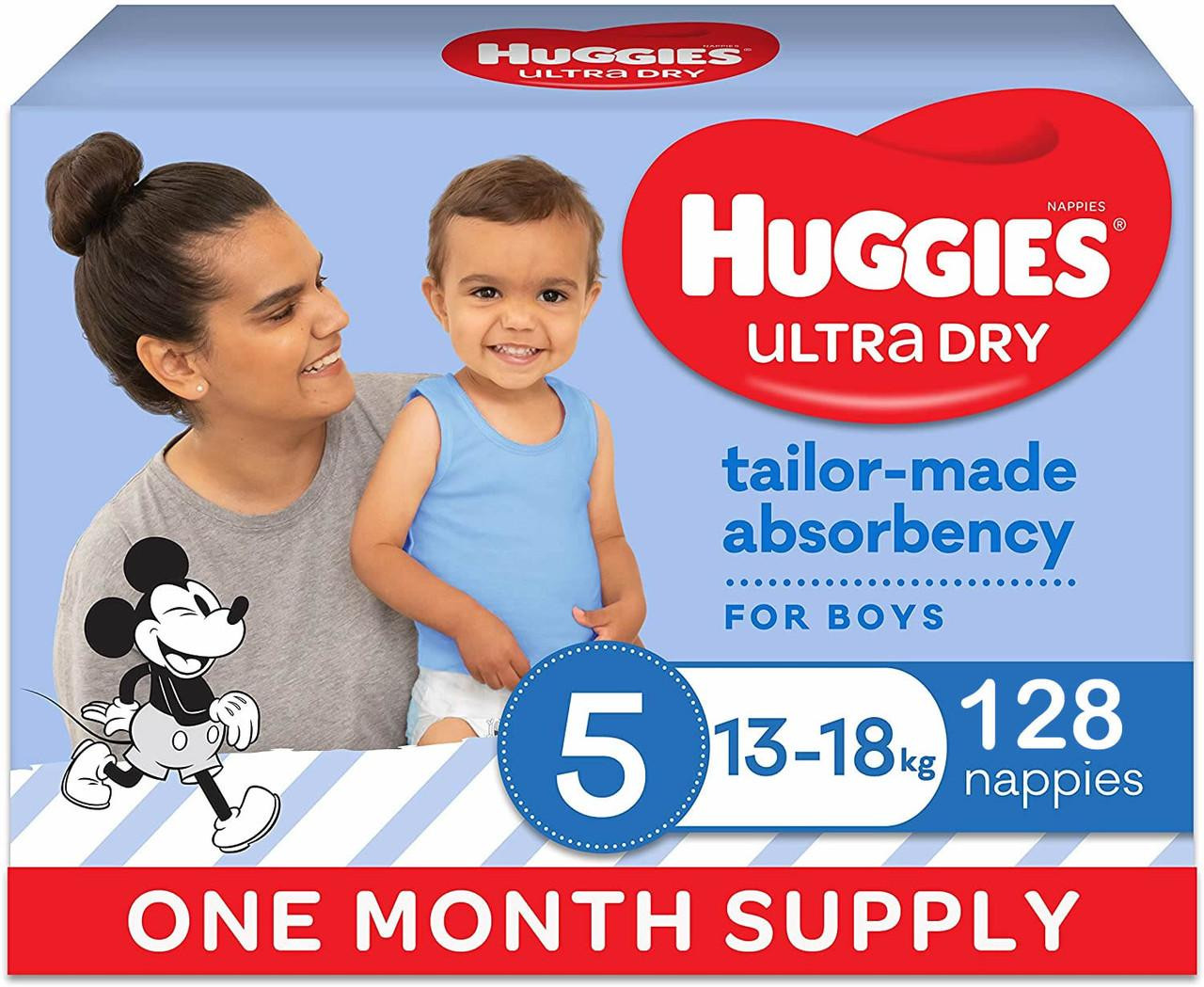 Huggies Ultra Dry Size Boy 128 Nappies - Main Image