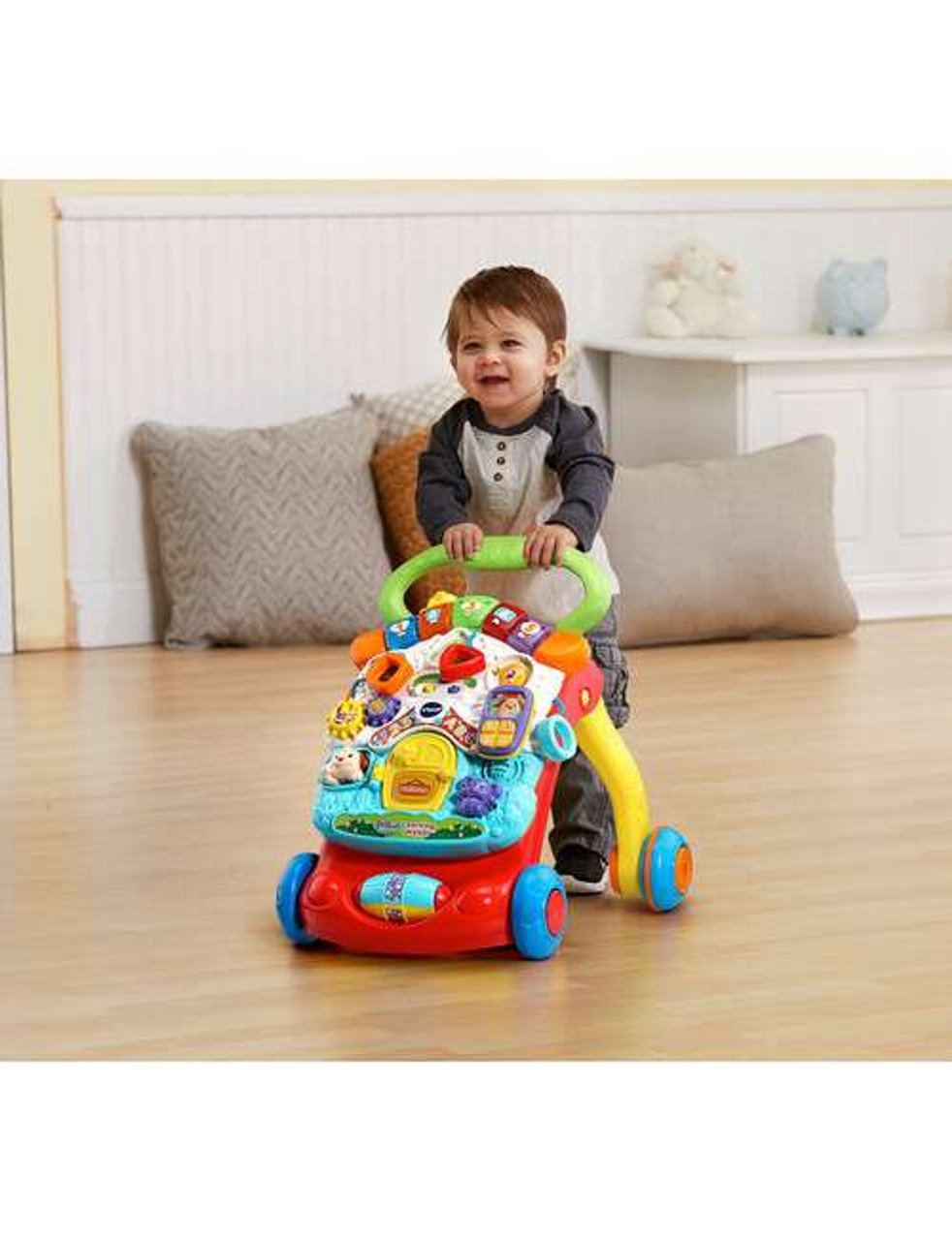 VTech First Steps Baby Walker with Detachable Learning Centre - Red