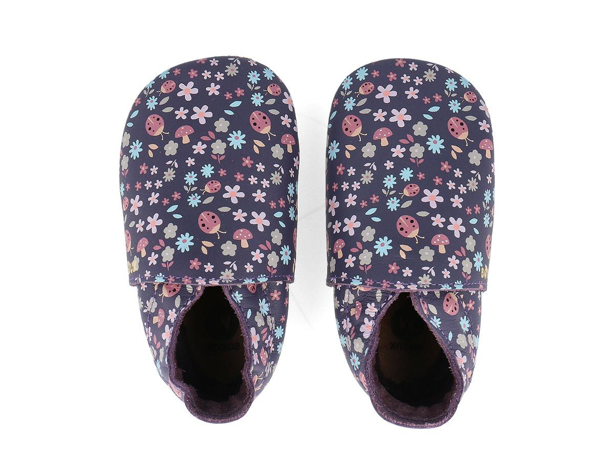 Bobux Soft Sole Enchantment Grape Floral1