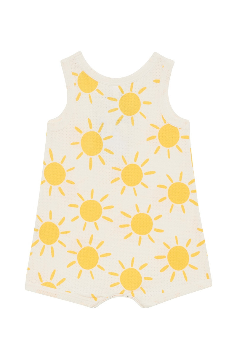 Bonds Wondercool Eyelet Hot Days Suit Sun-Burst Yellow Babies