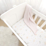 Living Textiles Jersey Bassinet Fitted Sheets - Blush Floral (2pk)