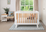 Boori Turin Cot Bed - Barley White & Almond | Baby Cot