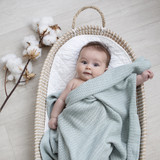 Living Textiles Organic Bassinet/Cradle Cellular Blanket - Sage