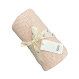 Ecosprout Organic Cotton Cellular Cot Blanket - Blush