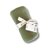 Ecosprout Organic Cotton Cellular Cot Blanket - Olive