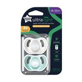 Tommee Tippee Ultra Light Silicone Soother 18-36m 2Pk (Assorted Colours)