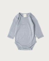 Babu Merino Long Sleeve Bodysuit - Periwinkle/Lavender