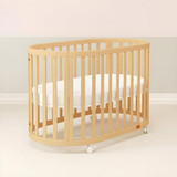 Boori Eden Oval Cot and Mattress - Beech Boori Eden Oval Cot and Mattress - Beech