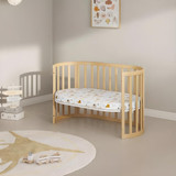 Boori Eden Oval Cot and Mattress - Beech Boori Eden Oval Cot and Mattress - Beech