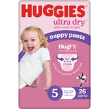 Huggies Ultra Dry Nappy Pants Walker Girl - Size 5