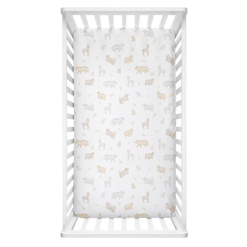 Lolli Living Fitted Cot Sheet - Bosco Bear