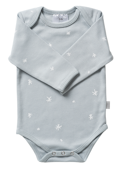 Babu Organic Envelope Neck Bodysuit - Coastal Star