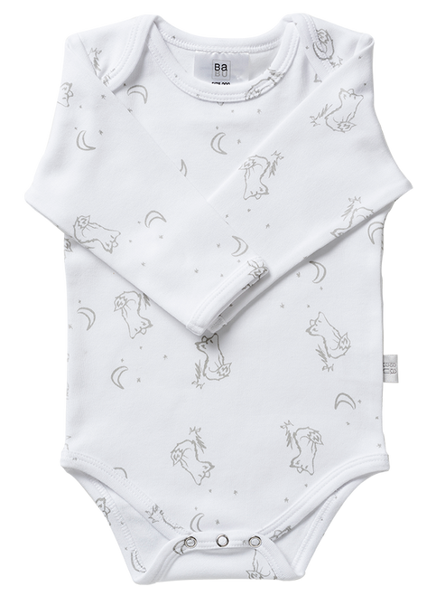 Babu Organic Envelope Neck Bodysuit - Fox Grey