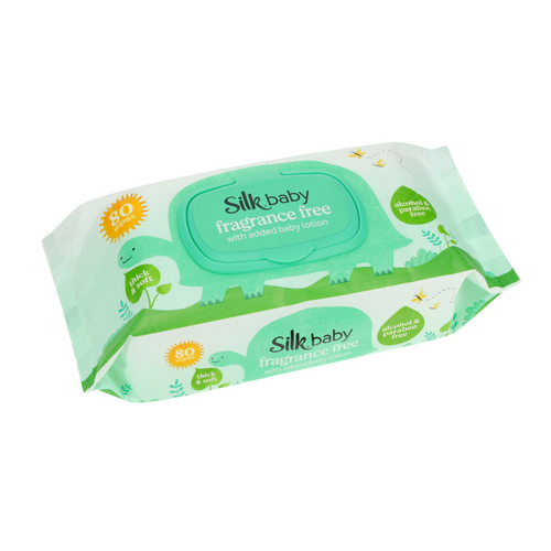 Silk Fragrance Free Baby Wipes 80’s | Babies.co.nz