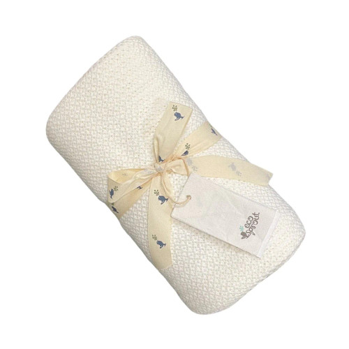 Ecosprout Organic Cotton Cellular Cot Blanket - Natural