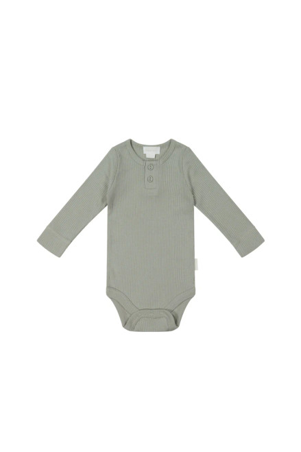 Jamie Kay Organic Cotton Modal Long Sleeve Rib Bodysuit - Willow