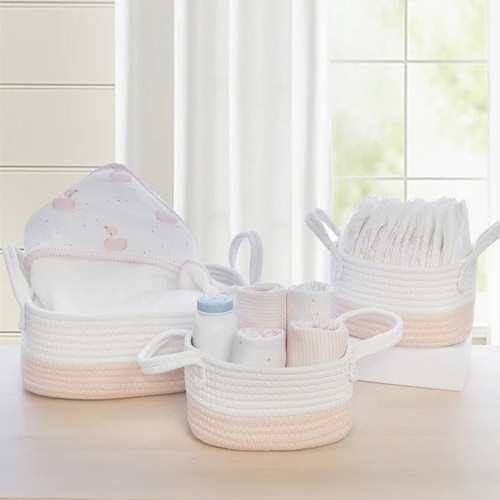 Living Textiles 3pc Storage Set - Blush