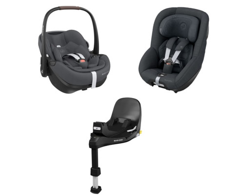 Maxi Cosi 360 Pro SlideTech Trio Graphite Bundle - Newborn to 4 years