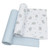 Living Textiles Jersey Wraps - Mason/Blue Dots(2pk)