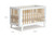 Boori Turin Cot Bed - Barley White & Almond | Baby Cot