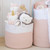 Living Textiles 100% Cotton Rope Hamper Medium - Blush/White