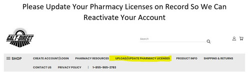 Please Update Your Pharmacy Licenses