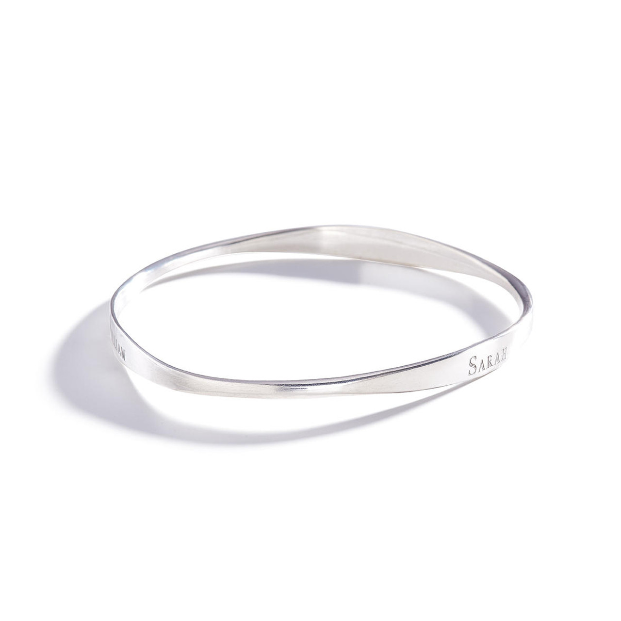 Pure Silver custom made men's name bangle kada – Karizma Jewels